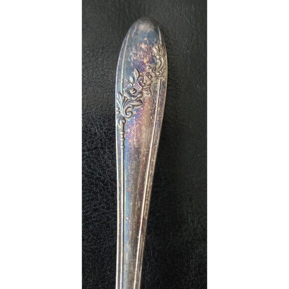 1 Vintage Oneida Community Tudor Queen Bess II Silver Plate 1946 Serving Spoon - Picture 8 of 12